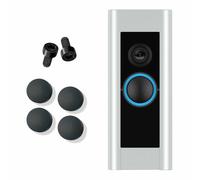 Doorbell Button Replacement, Doorbell Pro Buttons Replacement, Come with 4Pack Buttons / 2Pack Screws, Video Doorbell Buttons Compatible with Doorbell Pro, Repair Split Cracked Broken Button (Black)
