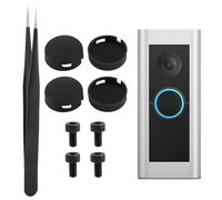 Doorbell Button Replacement, Round Doorbell Push Button Switch with Screws, Video Door Bell Buttons, Repair Split Cracked Broken Buttons (Black)(Black)