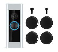 Doorbell Button Replacement with 4Pack Buttons / 2Pack Screws, Replacement Video Doorbell Buttons Compatible with Doorbell Pro, Repair Split Cracked Broken Button(COLOR:Black)