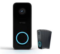 Doorbell Camera v2 + Wedge Kit, 2K Smart Video Doorbell with Motion Activated Voice Prompt, Night Vision, 2-Way Audio, Motion Detection, 24/7 Recording, IP65, Compatible with Alexa & Google, Wired