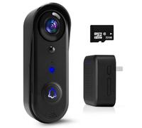 Doorbell Camera Wireless with Chime,32GB SD Card,No Monthly Fees, WiFi Video Doorbell Camera,1080P HD, 2-Way Audio, Motion Detection, IP65 Waterproof,2.4G WIFI, Pre-installed