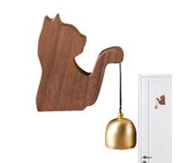 Doorbell Chime - Cute Wooden Doorbell | Entrance Doorbell, Cartoon Doorbell Chime Bell for Opening and Closing Door, Shopkeeper Bell, Wooden Cat Bell Wind Chime | Wooden Shopkeeper Doorbell Decorative