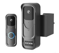 Doorbell Mount Bracket, Anti-Theft Protection Cover for Blink Video Doorbell No-Drill Installation with Do Not Disturb Switches Black