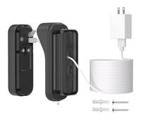 Doorbell Mount for myQ Video Doorbell Camera, Adjustable Left/Right Viewing Angle(40to140), Wired Power Adapter Mounting Bracket Kit, Anti-Blocks Motion Sensor, Compatible with Homes, Apartments-Black