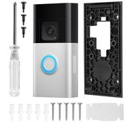 Doorbell No Drill Mount for Ring Doorbell 2nd Generation 2020 Release Wall Bell Ring Replacement Mounting Bracket Kit with Strong Sticky Pad for Door Wall Apartment Home Office