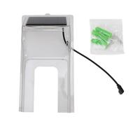 Doorbell Rain Cover with Solar Panel, Transparent Plastic Weatherproof Solar Powered Door Bell Cover ABS Doorbells Rain Protector with Universal Type-C Port
