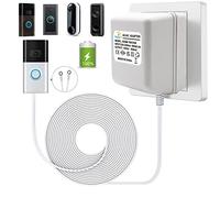 Doorbell Transformer Charger for Ring Eufy Nest Hello Video Doorbell,Doorbell Transformer 18V500MA Power Adapter(5M extension cable white)