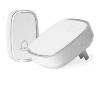 Doorbell Wireless Smart Electronic Waterproof Doorbell Chime, Weather-Resistant Plug In Door Chime Kit with 1000 Feet Range 4 Level Volume Cordless Door Bell with 1 Waterproof Transmitter & 1 Receiver