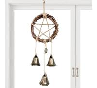 Doorbell - Witchcraft | Wind Chimes | Witch Bells, Glockenspiel, Pagan Retro Witch Bells, Pentagram Pendant, Boho Living Room Decoration, Witch Accessories, Spiritual Decoration For Clear Negative E