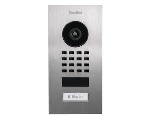 DoorBird D1101V Flush-Mounted IP Video Door Station | Video Door Intercom with 1 Call Button, WiFi, Bluetooth, HD Video, Motion Sensor, in Stainless Steel V2A