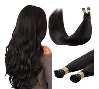 DOORES I Tip Human Hair Extensions, Dark Brown 50g/50s 20 Inch,Remy Human Hair Real Extensions Cold Fusion Invisibles Extensions Straight