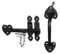 DoorFittings4U Black Antique Cottage Suffolk Thumb Latch Comes with Lock Pin