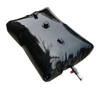 Doorhighpeak Large-Capacity Water Storage Bag, Foldable Black Soft Light Water Tank with Faucet Summer Solar Shower Bag, Solar Heating Camping Bathing Bag, Outdoor Flexible Rainwater Water Bag