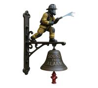 Doorknob Decorative Bells - Metal Resin Wall Mount | Firefighter Bell with Commemorative Features, Entryway Bells with Porch Use, Garden Bell for Church Restaurant Hotel Prayer