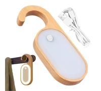 Doorknob - Wooden Message Board Lamp, Motion Sensor LED, Rechargeable Memo Lght for Bedroom | Versatile Bathroom Door Decor Lights for Kids Adults Home Nighttime Guide