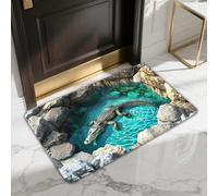 Doormat 3D Hole Effect Optical Illusion Door Mat Outdoor Indoor Funny Doormat Indoor Washable 3D Door Mats Front Door Mat Outdoor Entrance Mat Outdoor Doormat Floor Mat (C)