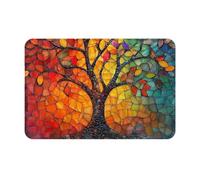 Doormat 40X60Cm Tree Of Life Outdoor Door Mat Washable Front Door Mat Non-Slip Bath Mat For Home, Garden, Kitchen