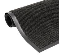 Doormat 60x180 cm Tufted Polypropylene Rubber Backing Black Indoor/Outdoor Mat.