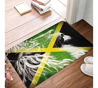 Doormat 773 Jamaican Flag Lion King Jamaica Rasta Rastafarian 40X60cm Entrance Door Mats Funny Floor Mat Utility Kitchen Mats For Kitchen Front Back Door Outside