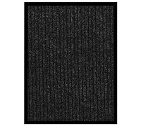 Doormat Anthracite Striped 40 x 60 cm, 100% Polypropylene Needle Felt with Non-Slip Vinyl Backing, Dirt Trapper Mat for Indoor and Outdoor Use, Weatherproof and Washable, Ideal for Hallway, Balcony