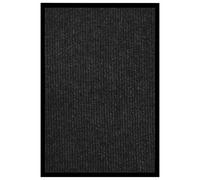 Doormat anthracite striped 80x120 cm 100% polypropylene needle-felt 6 mm vinyl