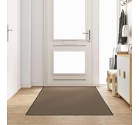 Doormat Beige and Black 120 x 250 cm Rectangular 100% Polyamide Weatherproof Non-Slip Washable for Indoor Outdoor Hallway Patio Front Door Dirt Trapper Mat Clean Mat