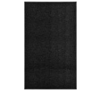 Doormat Black 90x150 cm Polyamide PVC Non-Slip Matte Indoor Outdoor Rug Washable