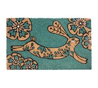 Doormat CLARK Teal 45 x 75 cm Rabbit Coir
