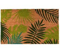Doormat Coir Coconut Fibre Tropical Leaf Print Fallen Fruits Green Medium