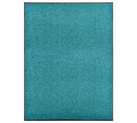 Doormat Cyan 90x120 cm Polyamide Non-Slip Washable Indoor Outdoor Rug LowProfile