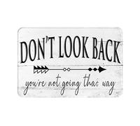 Doormat Don'T Look Back You'Re Not Going That Way Office Bath Rug Washable Bathroom Rug Heavy Duty Bath Mat For Front Back Door Patios Entrance 40X60Cm