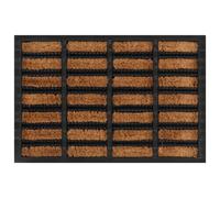 Doormat Entrance Black Brown 40x60cm Rubber Coir Outdoor Indoor NonSlip 32mm Mat