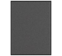 vidaXL Doormat Stripe Black and Grey 90x120 cm mat welcome mat door mat indoor