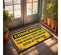 Doormat Fall Condemned Area: Unsafe For Human Occupation - Enter At Own Risk Doormat Front Door Mats For Outdoor Entrance Indoor Door M(50X80CM)