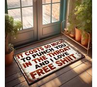 Doormat Fall Costly Punches: Embracing Freebies With Passion Doormat Front Door Mats For Outdoor Entrance Indoor Door M(40X60CM)