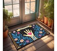 Doormat Fall Peace & Love: A Hand Holding Hope Doormat Winter Door Mat Outdoor Fall Welcome Mats For Fron(40X60CM)