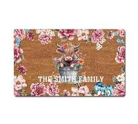 Doormat for Indoor Outdoor Custom Doormat Personalized Floral Cow Highland Cattle Door Mat Customized Designelcome Mat Front Door Mat