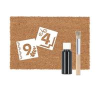 Doormat House Number Stencil Piyo Set Fallen Fruits Beige Medium