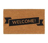 Doormat Natural Coir 45x75cm Tufted Non-Slip PVC Backing Indoor/Outdoor Durable
