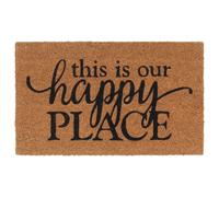 Doormat Natural Coir 45x75cm Tufted PVC Backing Indoor Outdoor 16mm Non-Slip Pro