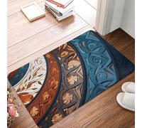 Doormat Non-Slip Front Door Mat 60 x 40cm Outdoor Entrance Mat Indoor Rugs for Entryway Spiral and curve patterns Doormat Absorbent Welcome Mats Washable Floor Mats for Hallway Outside Patio Porch