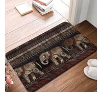 Doormat Non-Slip Front Door Mat 60 x 40cm Outdoor Entrance Mat Indoor Rugs for Entryway Tribal Elephant Pattern Doormat Absorbent Welcome Mats Washable Floor Mats for Hallway Outside Patio Porch