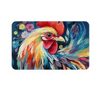 Doormat Non-Slip Front Door Mat 80 x 48 cm Outdoor Entrance Mat Indoor Rugs for Entryway Art colorful Chicken Doormat Absorbent Welcome Mats Washable Floor Mats for Hallway Outside Patio Porch