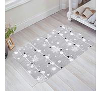 Doormat Non Slip Front Door Mat Beauty Snowman And Snowflake Merry Christmas Grey And White Non-Slip Floor Mats For Bathroom Rugs Porch Home Entrance Doormat 50x80cm