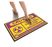 Doormat Outdoor Entrance Funny Caution Turn Off Cell Phones Floor Mat | Indoor Door Mats For Front Door Mat In House Fall Mats Outdoor Farmhouse Kitchen Mats(50X80CM)
