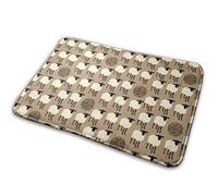 Doormat Sheep Knitting Ball Yarn Barn Farm Black Fun Welcome Doormat Personalized Indoor Floor Mats Door Mat 40X60CM