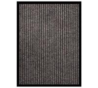 Doormat Striped Beige 60x80 cm Polypropylene Needle Felt Non-Slip Backing Indoor