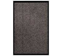 Doormat Striped Beige 80 x 120 cm Polypropylene Needlefelt Nonslip Vinyl Backing