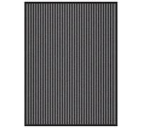 Doormat Striped Black and Grey PVC Non-Slip 90 x 120 cm Heavy-Duty Entrance Mat
