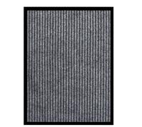 Doormat Striped Grey 60x80 cm Polypropylene Felt with Vinyl Non-Slip Backing 6mm